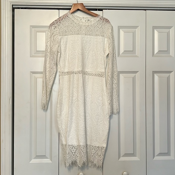 Amazon Dresses & Skirts - White lace midi dress